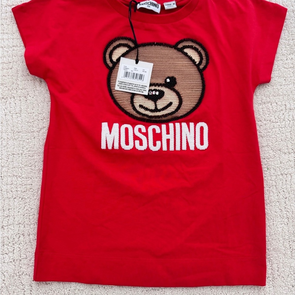 Moschino Vibrant Red Graphic Tee